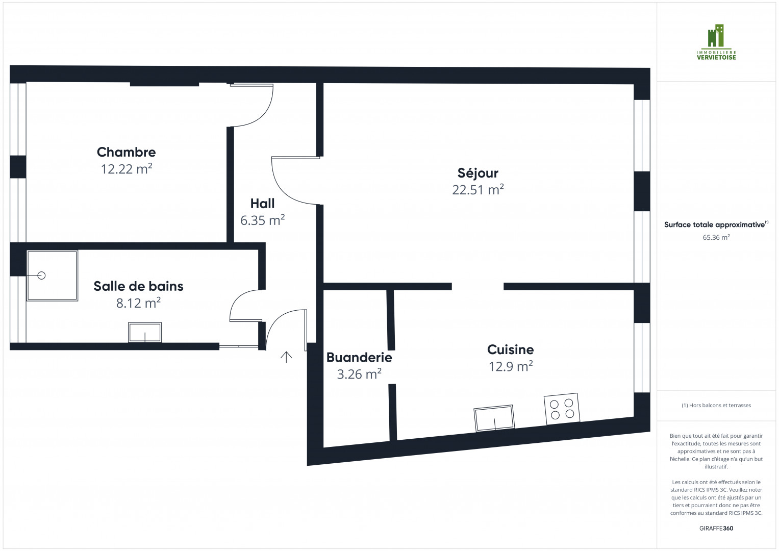 Galerie de Bel appartement 1 chambre rénové Rue du Brou