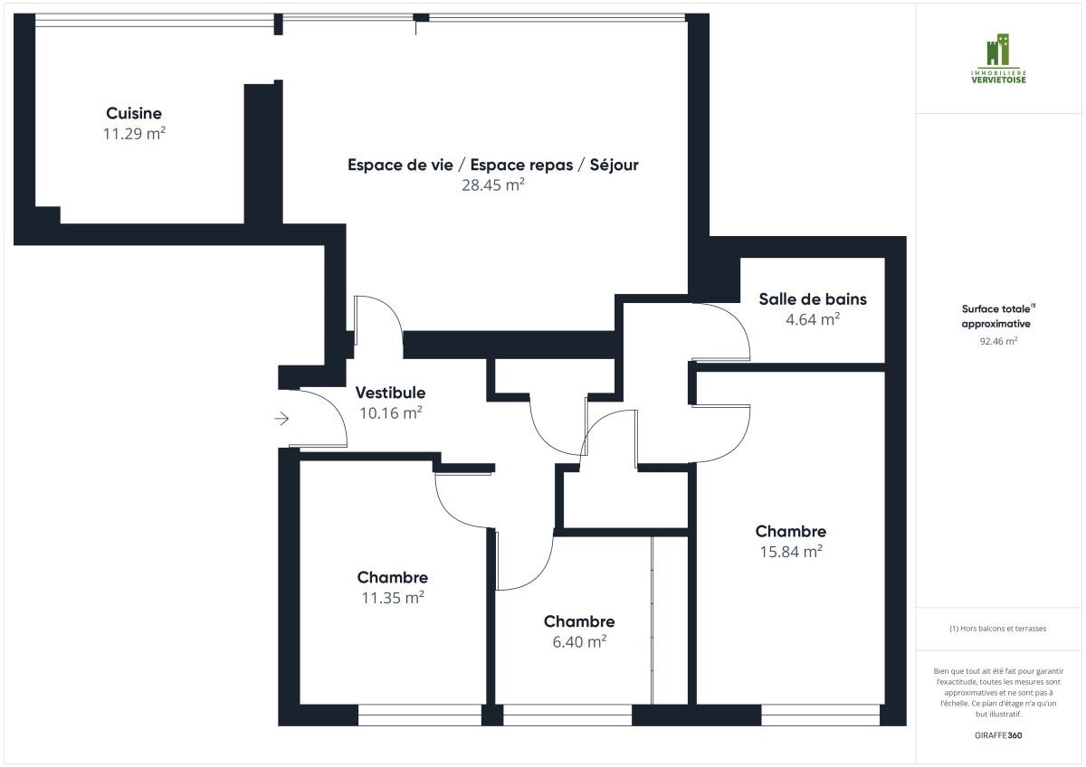 Galerie de A louer : appartement 3 chambres au cœur d'Heusy