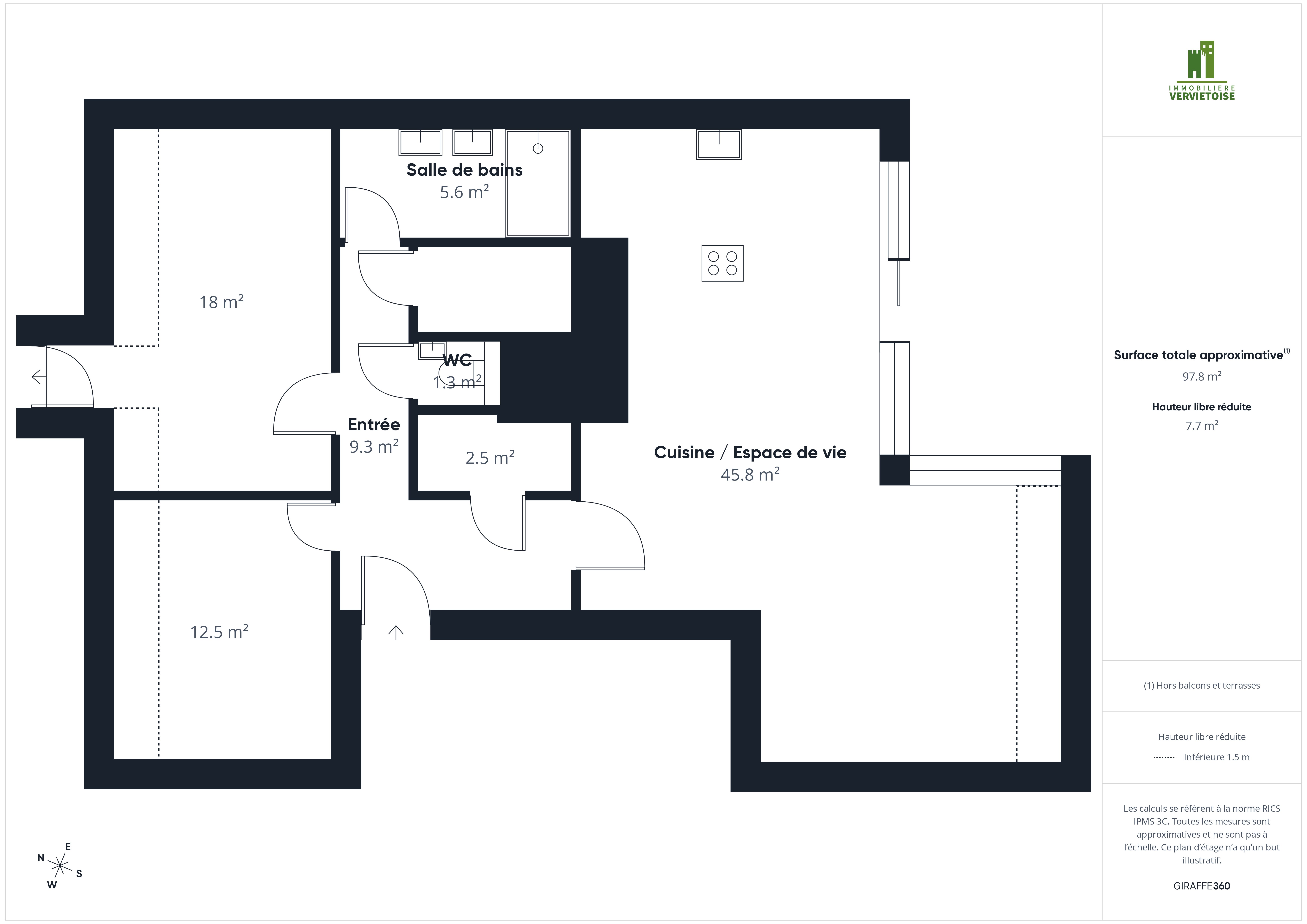 Galerie de 4.2 BT16 Splendide appartement 2 chambres à Balmoral